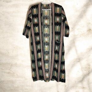 Bel Kazan Anthropologie Sage Kimono Duster  OpenFront Size Small